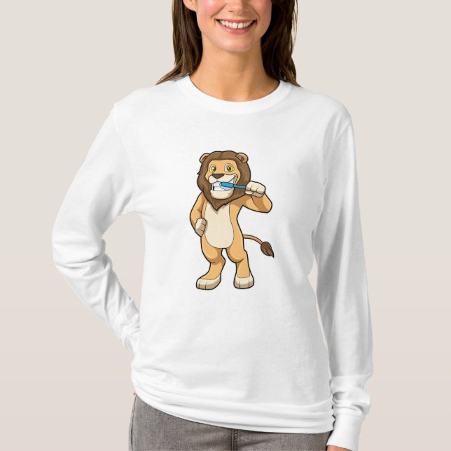 T-shirt Lion avec brosse à dents (Devant)