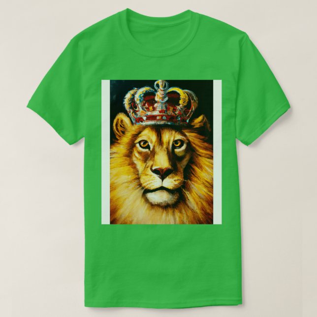 T-shirt Lion avec couronne 1 (Design devant)