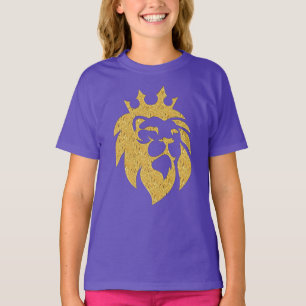 T-shirt Lion Avec Couronne - Style Or 1