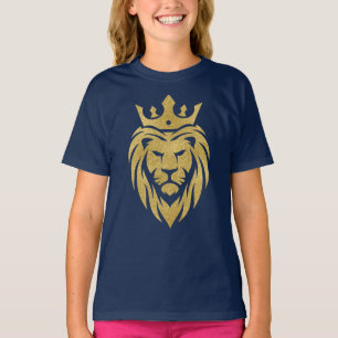 T-shirt Lion Avec Couronne - Style Or 3