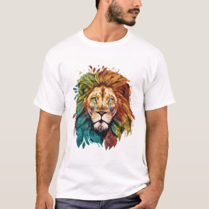 T-shirt Lion Avec des couleurs rgb.