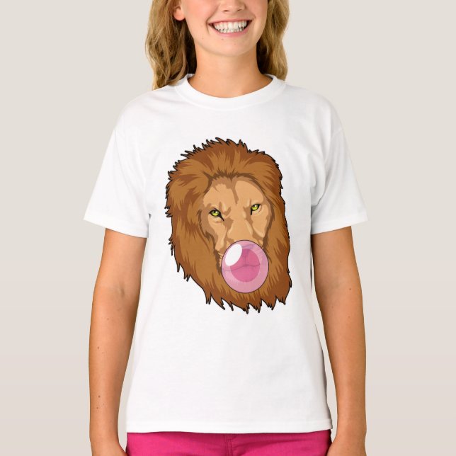 T-shirt Lion avec gomme Bubble (Devant)