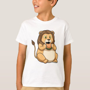 T-shirt Lion avec hamburger