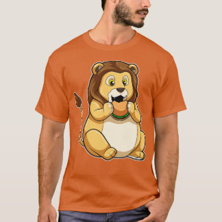 T-shirt Lion avec hamburger