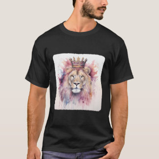 T-shirt Lion Avec La Couronne Jungle Royal Majestic Lion A