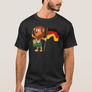 T-shirt Lion avec le drapeau de l'Allemagne