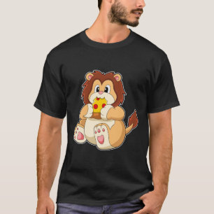 T-shirt Lion avec morceau de Salami Pizza.PNG