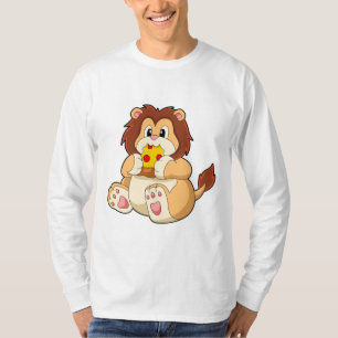 T-shirt Lion avec morceau de Salami Pizza.PNG
