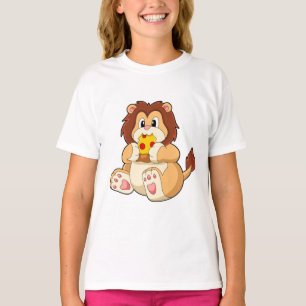 T-shirt Lion avec morceau de Salami Pizza.PNG