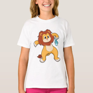 T-shirt Lion avec poisson
