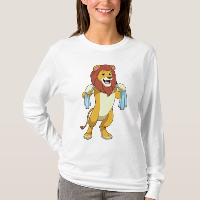 T-shirt Lion avec serviette pour douche (Devant)