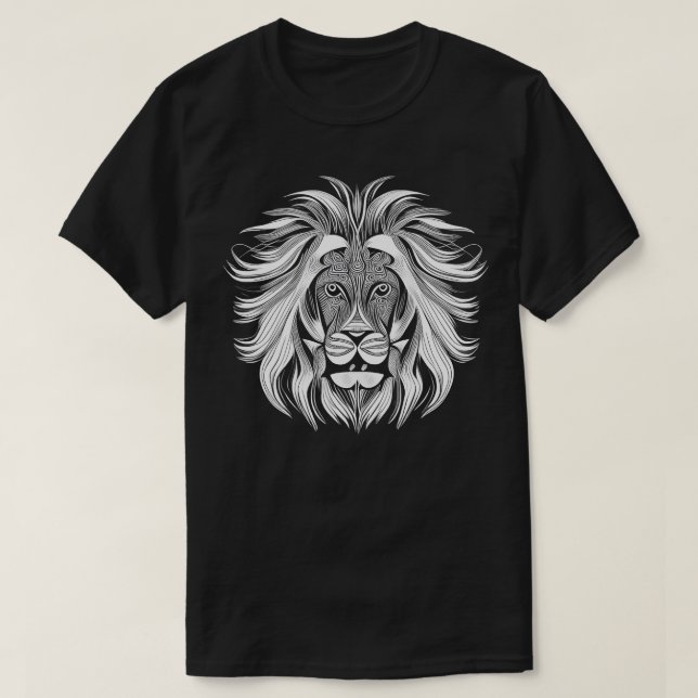 T-shirt lion blanc (Design devant)