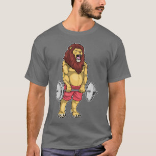 T-shirt Lion Bodybuilder Haltère Musculation
