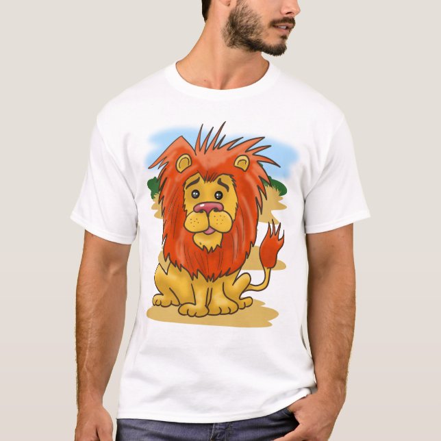 T-shirt Lion caricature (Devant)