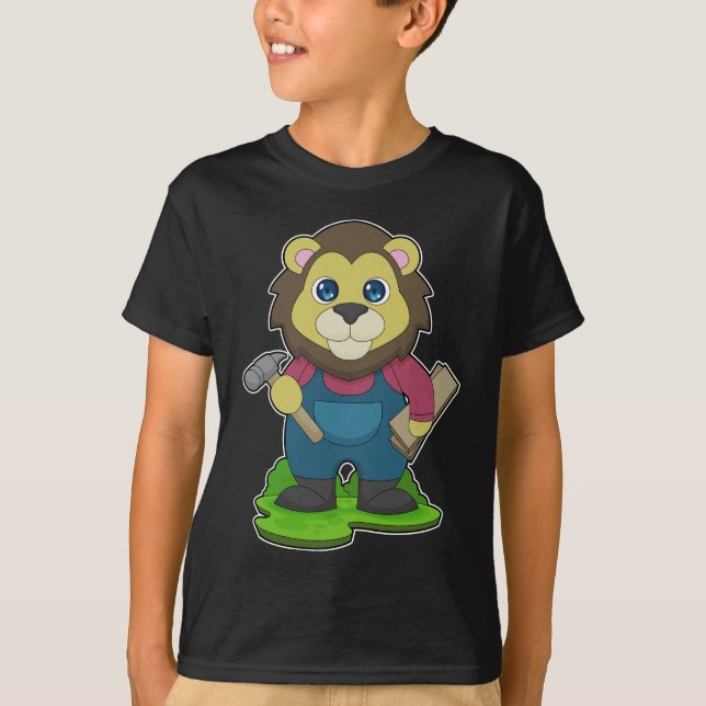 T-shirt Lion Carpenter Hammer (Devant)