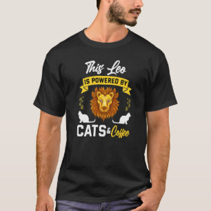 T-shirt Lion Chat Café Horoscope Signe du Zodiaque