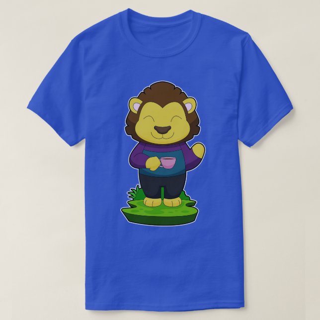 T-shirt Lion Coffee Cup (Design devant)