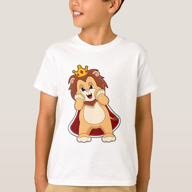 T-shirt Lion comme roi avec Couronne.PNG (Devant)