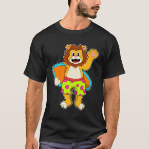 T-shirt Lion comme surfer avec Surfer