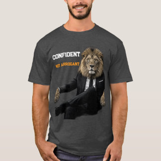 T-shirt Lion confiant en costume