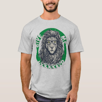 T-shirt Lion Cool avec Lunettes Graphique 