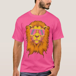 T-shirt Lion cool Lion Retro Lunettes de soleil Lions