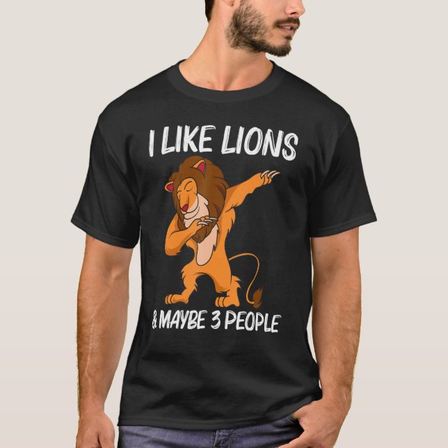 T-shirt Lion cool Pour Hommes Femmes Jungle Safari Animal (Devant)