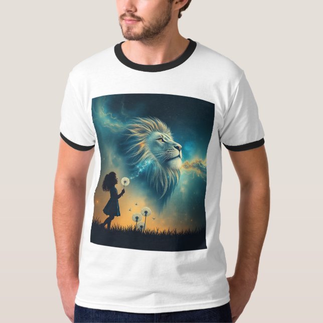 T-shirt Lion cosmique DandeLion (Devant)