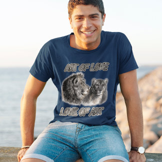 T-shirt Lion Couple "Pour l'amour de l'art" Art of Love Me