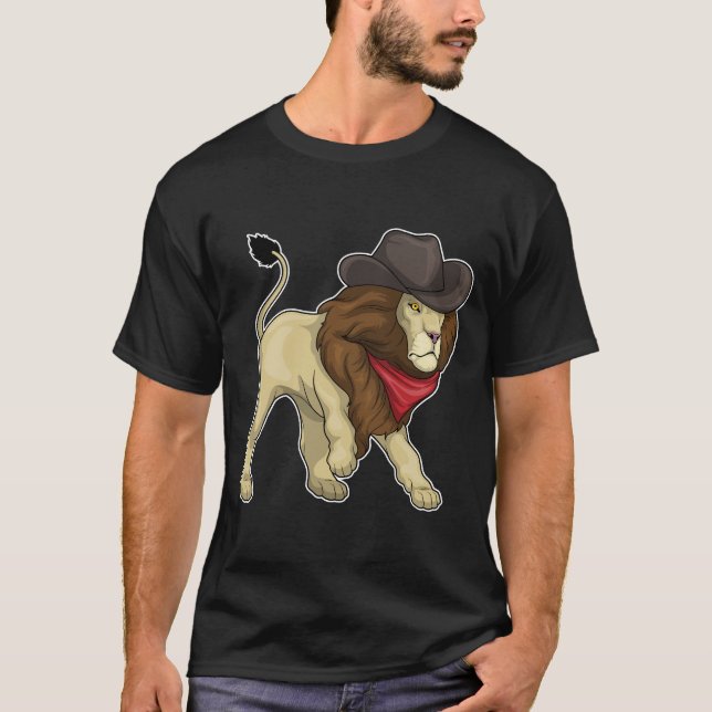 T-shirt Lion Cowboy casquette Cowboy (Devant)
