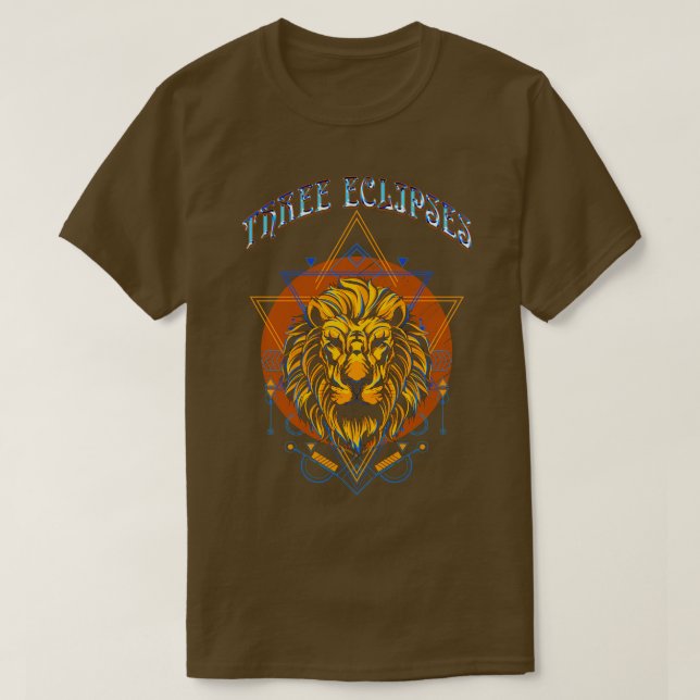 T-shirt Lion Cyberpunk Dystopique Futuriste Postmoderne Sc (Design devant)