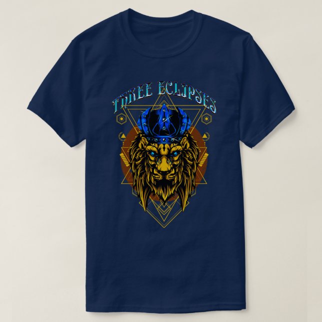 T-shirt Lion Cyberpunk Dystopique Futuriste Postmoderne Sc (Design devant)