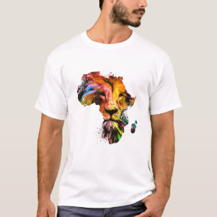 T-shirt Lion d'Afrique vintage Face du lion Zoo animal