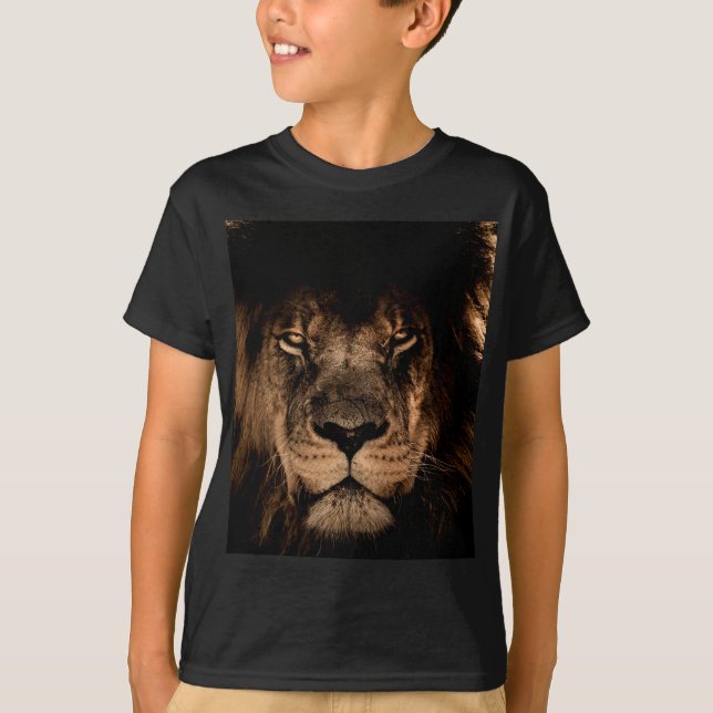 T-shirt lion d'afrique yeux fermés (Devant)