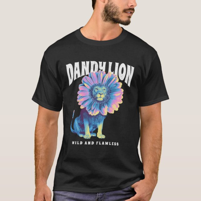 T-shirt Lion Dandy sauvage et sans défaut (Devant)