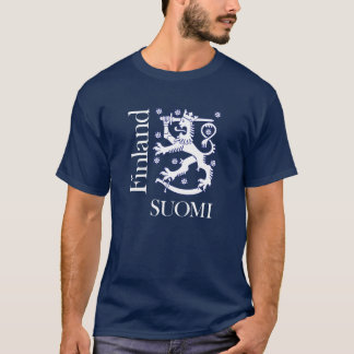 T-shirt Lion de blanc de la Finlande SUOMI