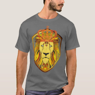 T-shirt Lion de couronne du roi animal