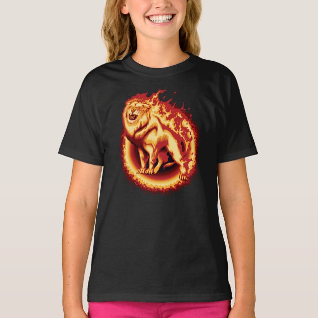 T-shirt Lion de feu (Devant)