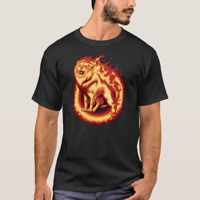 T-shirt Lion de feu (Devant)