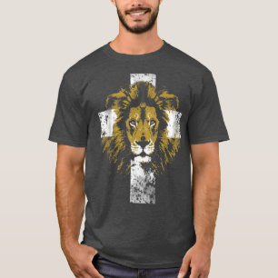T-shirt Lion de Juda Croix chrétienne