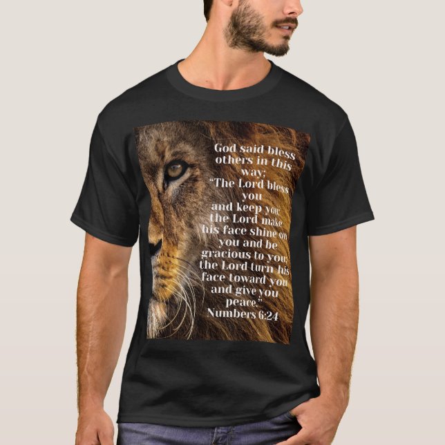 T-shirt Lion de Juda Jésus Révélation Bible Verse (Devant)