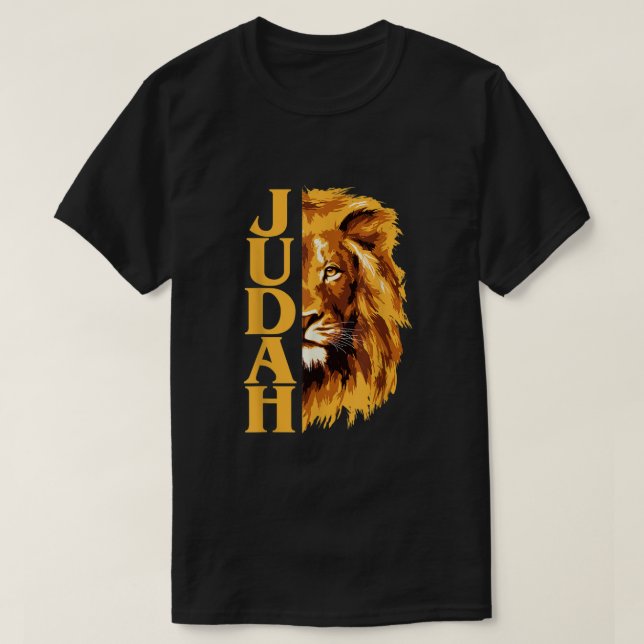 T-shirt Lion de Juda Messianic hébreu israélite chrétienne (Design devant)