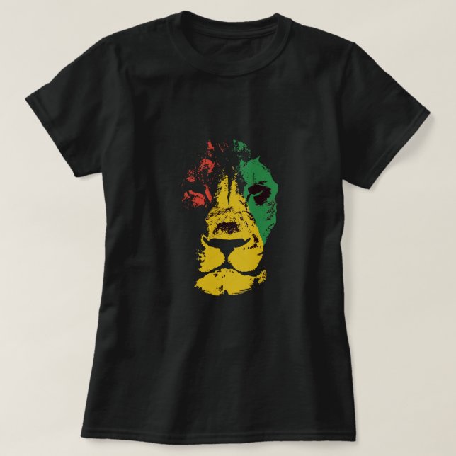 T-shirt Lion De Juda - Rasta (Design devant)