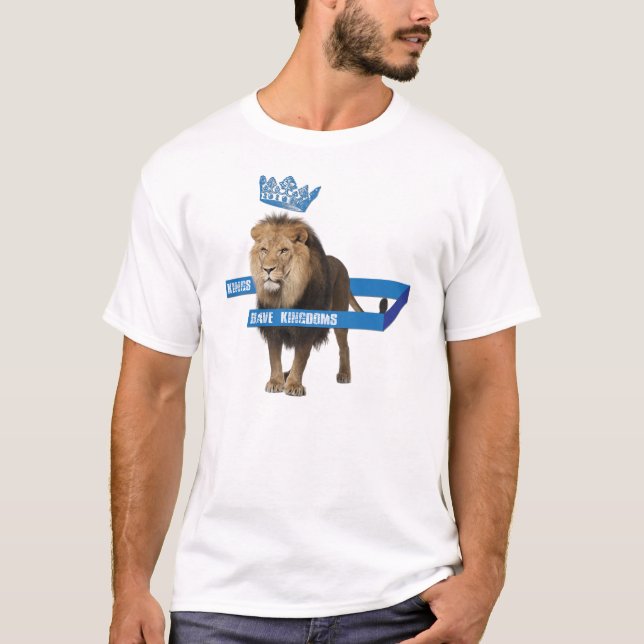 T-shirt Lion de KHK (bleu) (Devant)