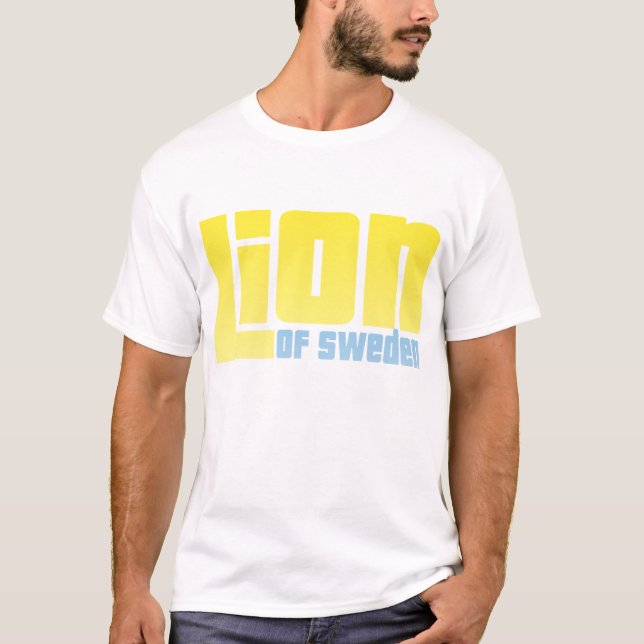 T-shirt lion de la Suède (Devant)