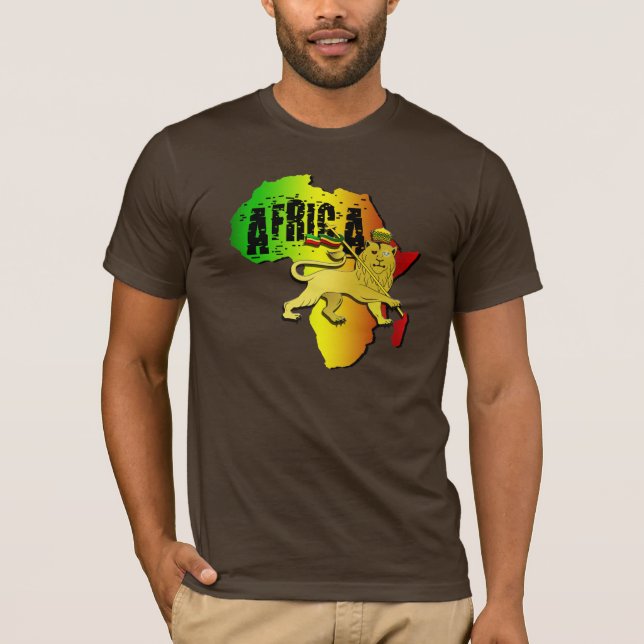 T-shirt Lion de l'Afrique de reggae de lion de Zion (Devant)