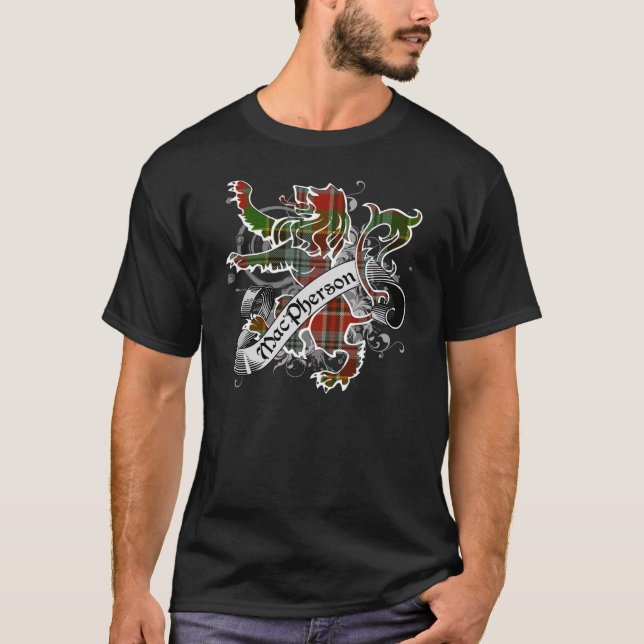 T-shirt Lion de MacPherson Tartan (Devant)