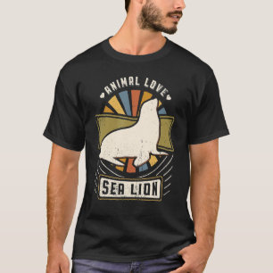 T-shirt Lion de mer Vintage Classic Retro Animal