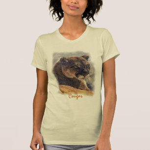 T-shirt Lion de montagne, Big Cat Cougar Portrait sur TShi