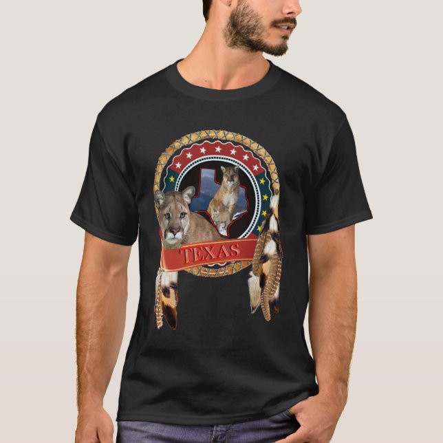 T-shirt Lion de montagne du Texas (Devant)